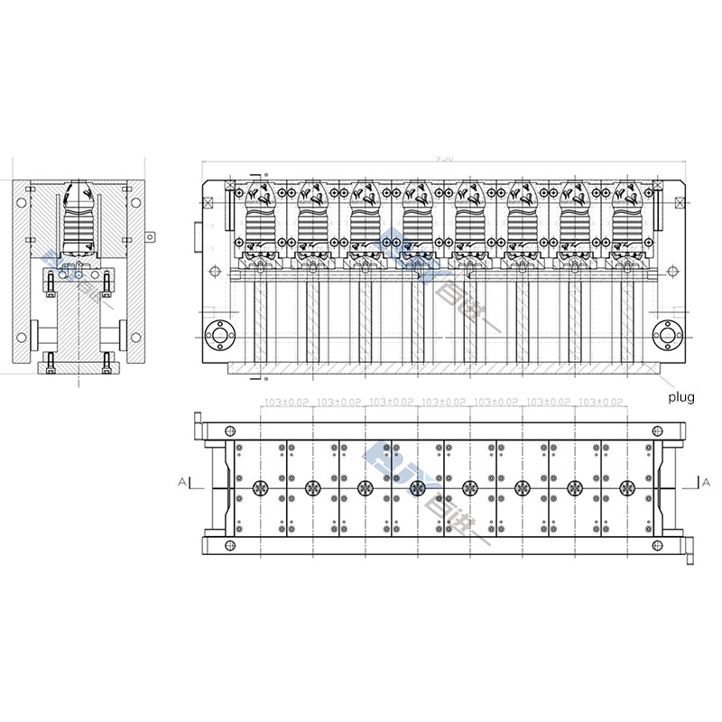 1500ml PET Blow Mould for SMF Linear Blow Molding Machine
