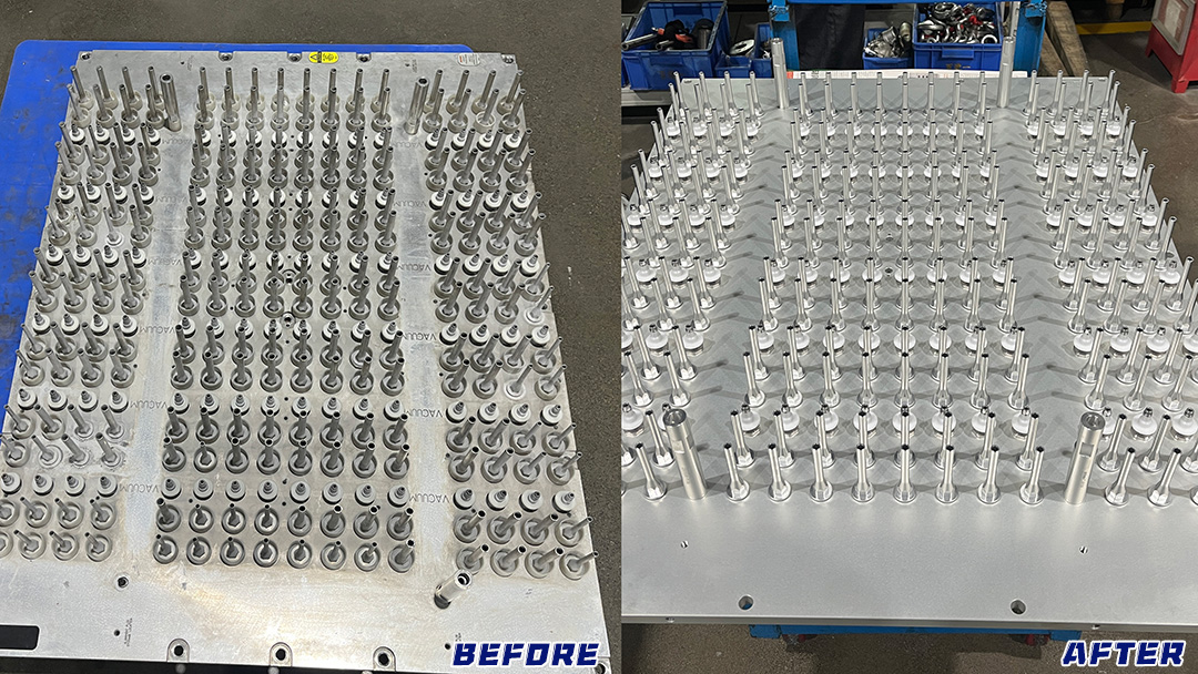 Refurbished Husky HyPET PET preform mold restored for stable production and high precision